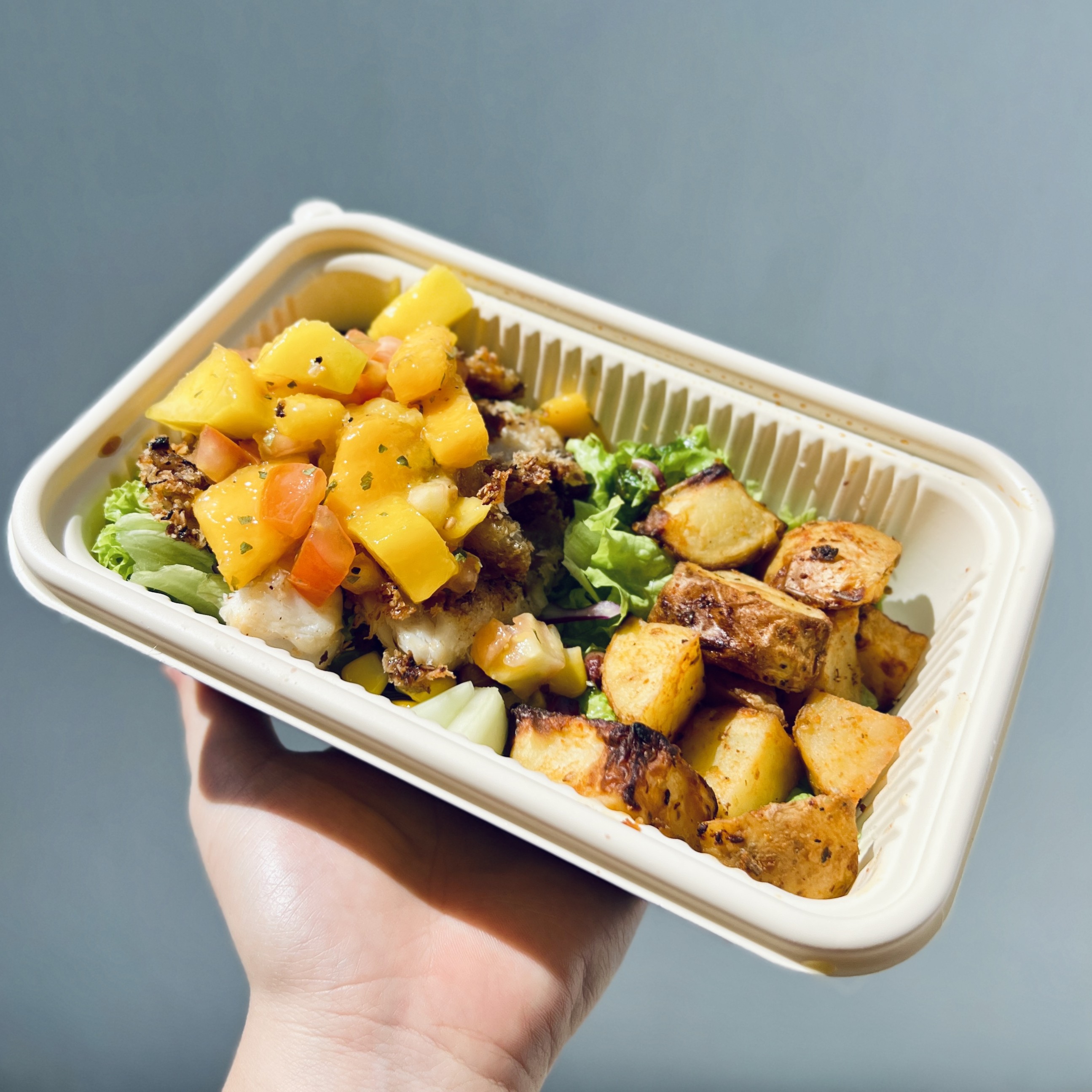 Coconut Crush Mango Salsa Potato Bowl