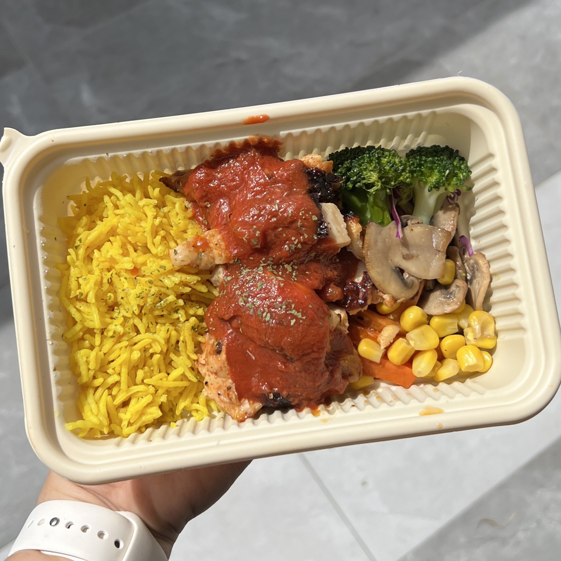 Low cal Creamy Peri-Peri Chicken with Turmeric Rice