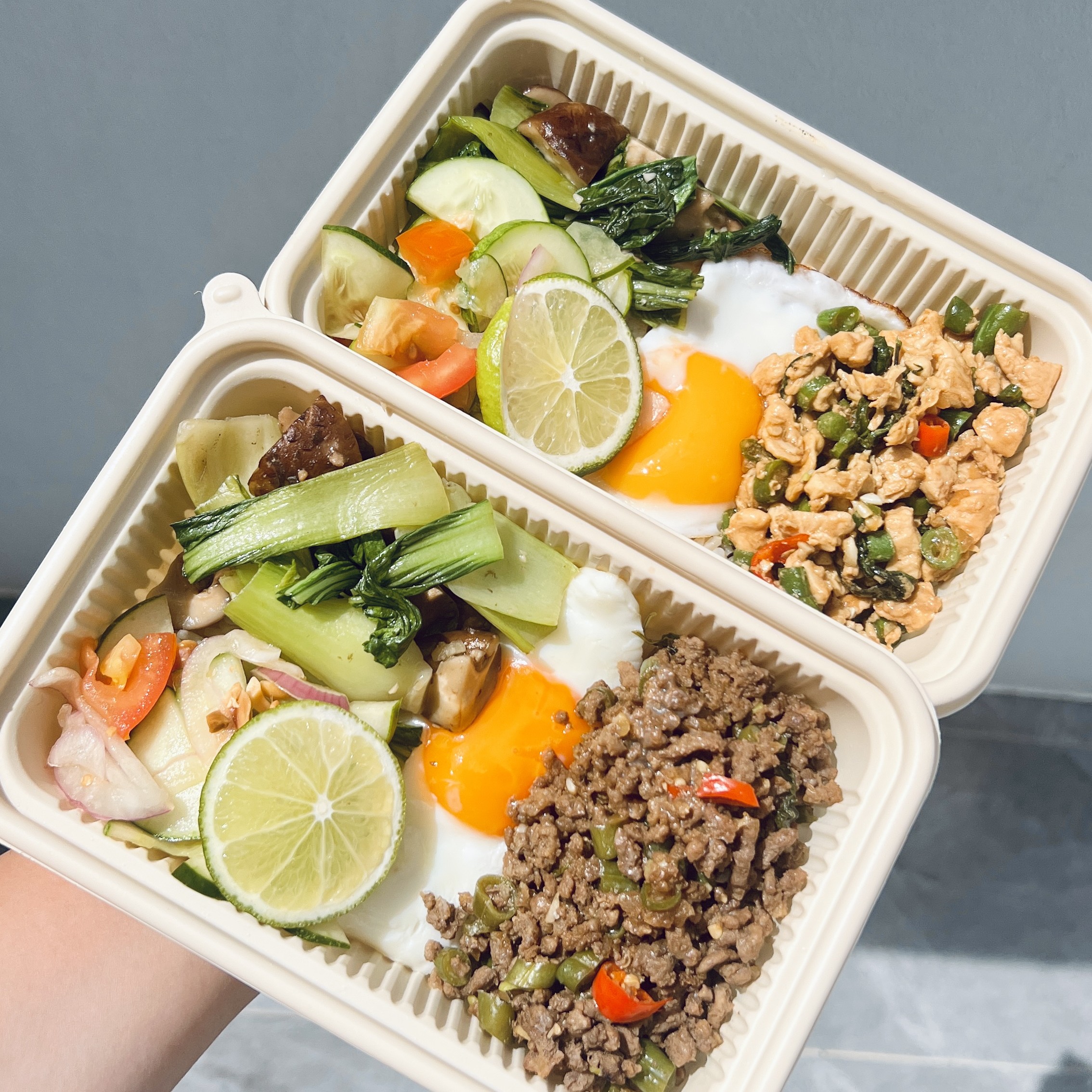 Thai Basil Minced beef or Chicken Rice Bowl