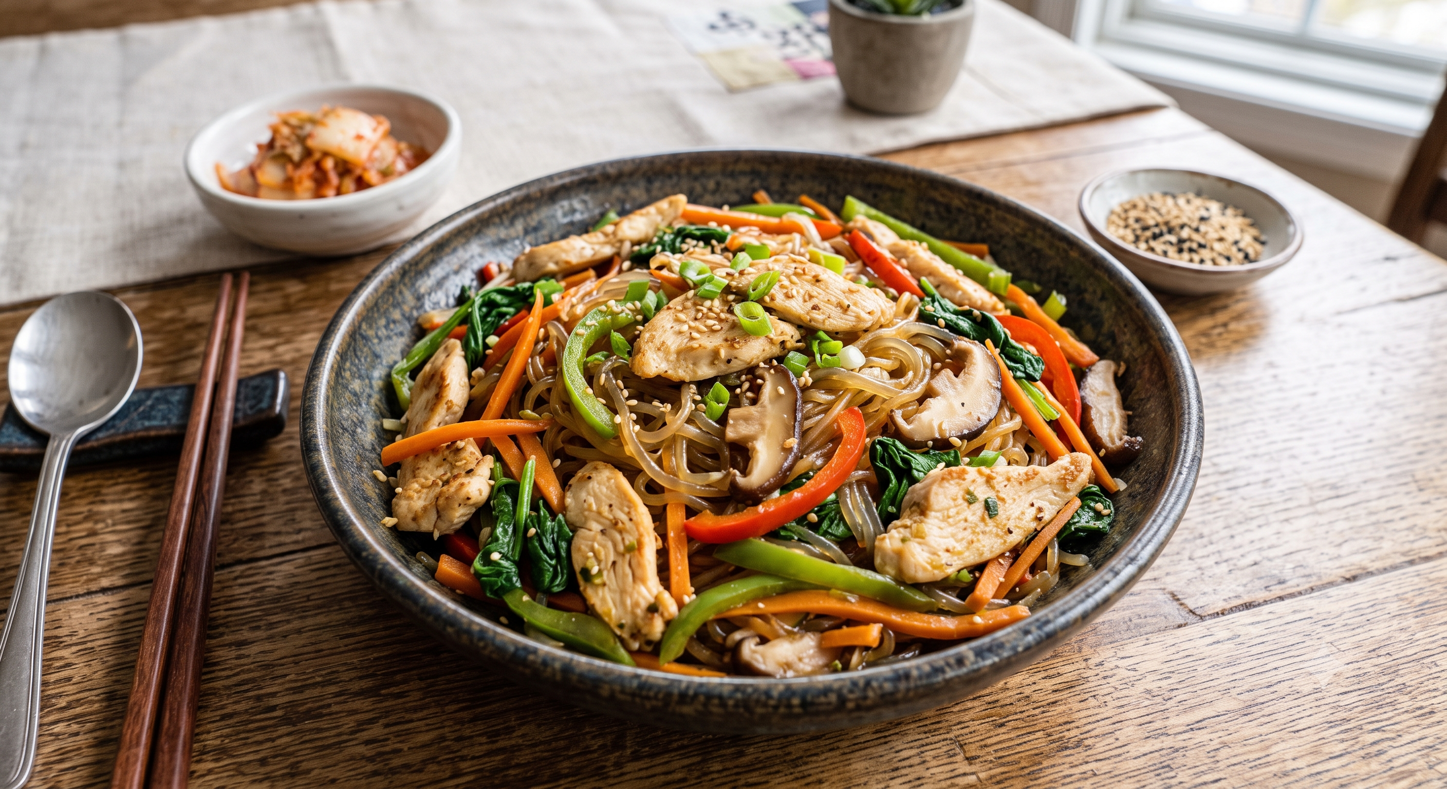 Korean Low Cal Chap Chae chicken