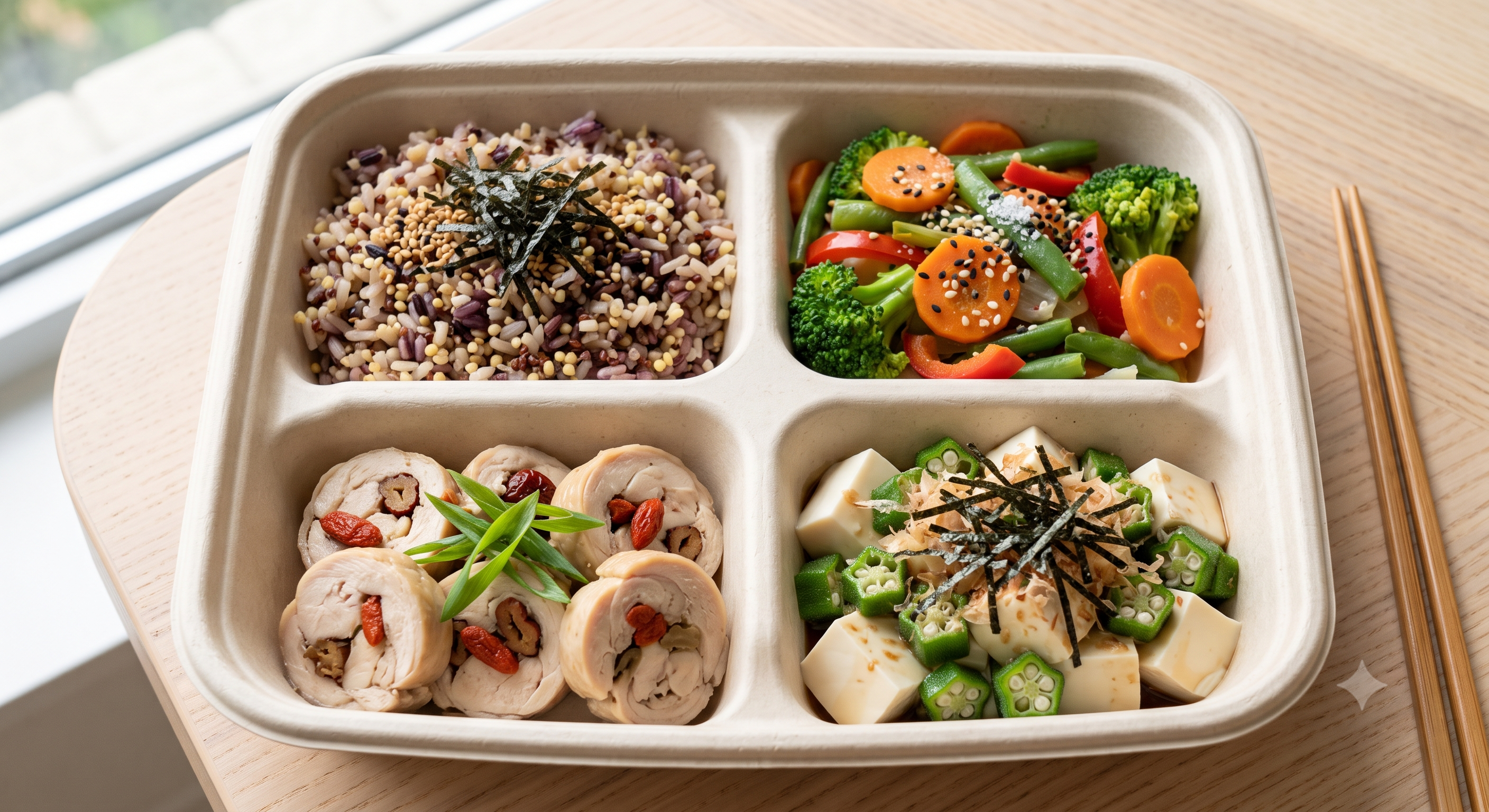 Chinese Herbs Chicken Roll Rice bowl 