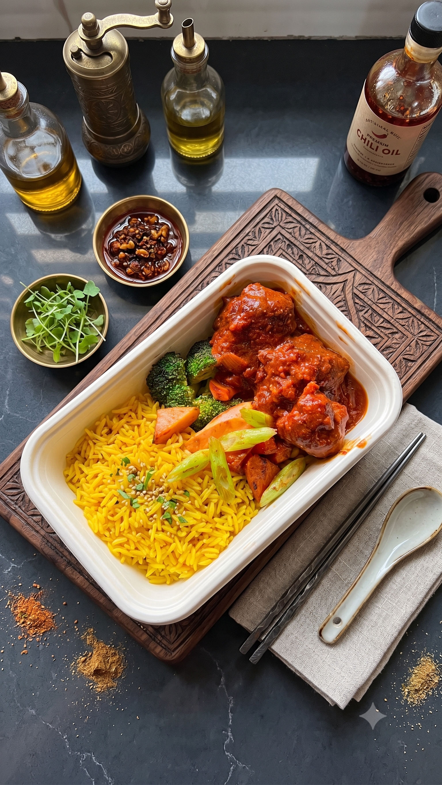 Morocco Meatball with Turmeric Rice
