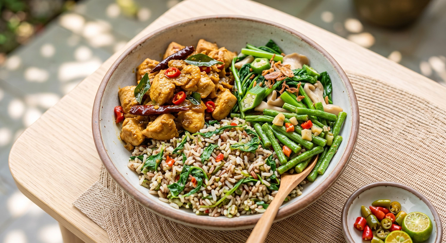 Low Cal Kam Heong Chicken Rice bowl