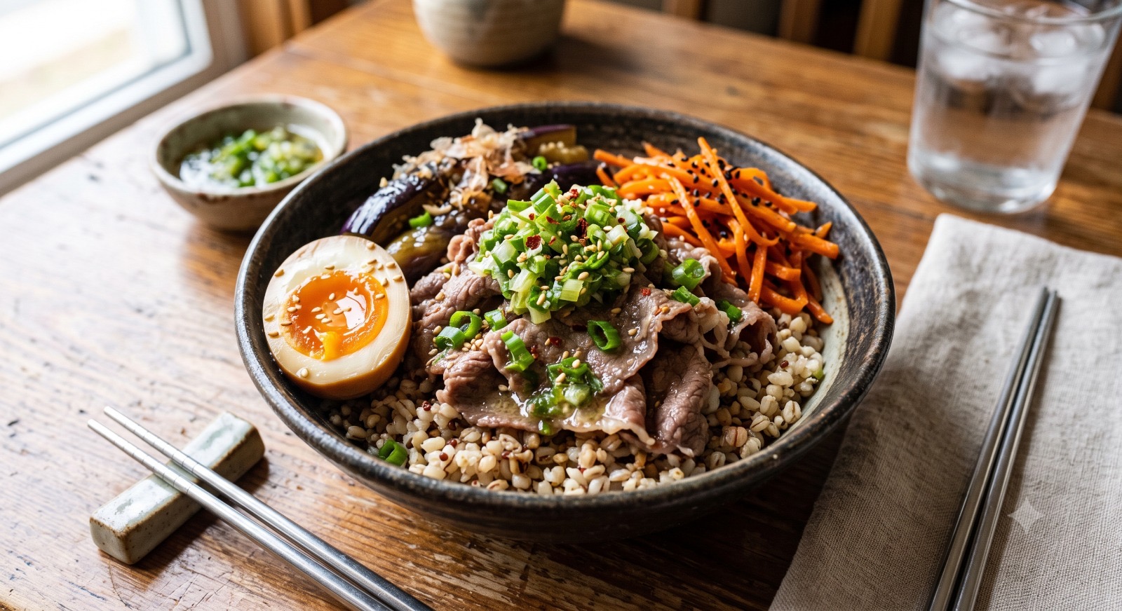 Korean Scallion Salt Beef Rice Bowl