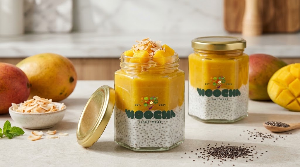 Mango Coconut Chia seed pudding